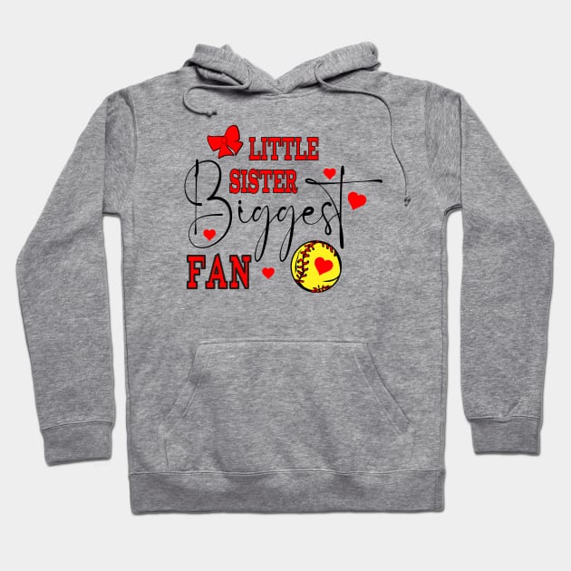 Little Sister Biggest Fan Hoodie by Family of siblings